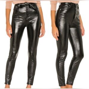 🌑Free People We The Free Faux Leather Glossy Skinny Jeans🌑